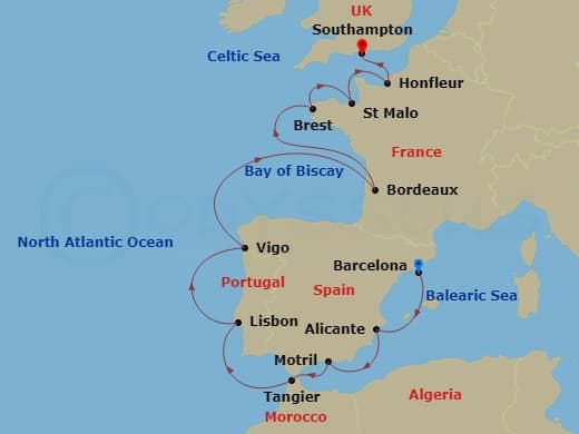 Cruise Itinerary Map