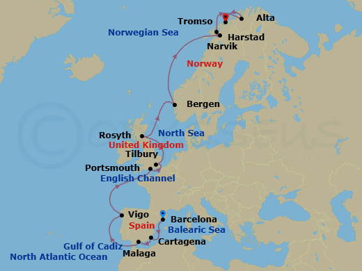 Cruise Itinerary Map
