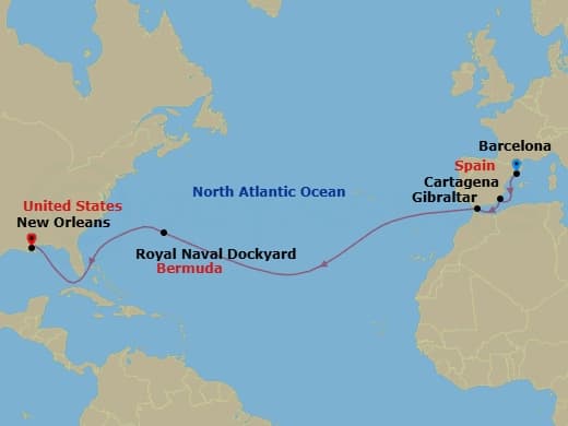 Cruise Itinerary Map