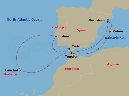 Cruise Itinerary Map