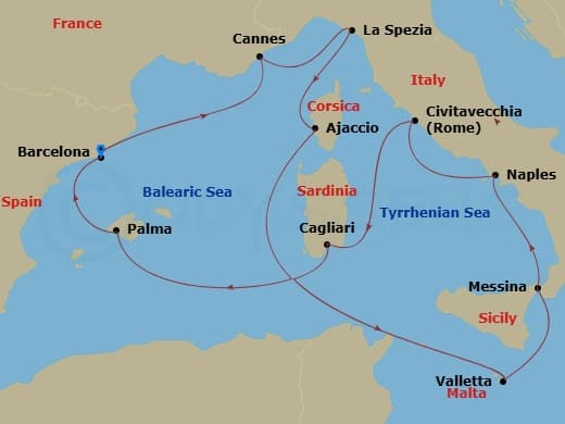 Cruise Itinerary Map