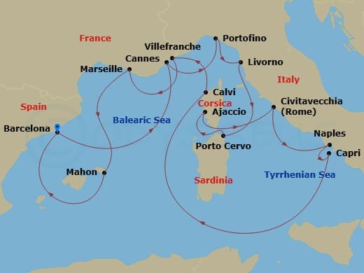 Cruise Itinerary Map