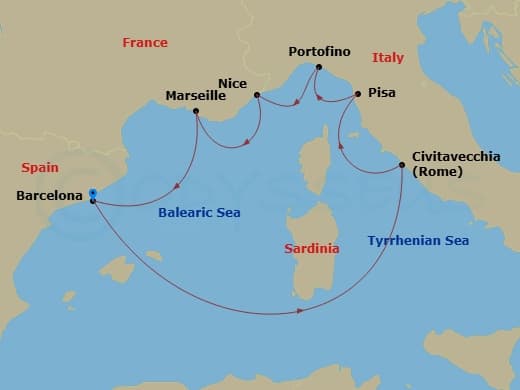 Cruise Itinerary Map