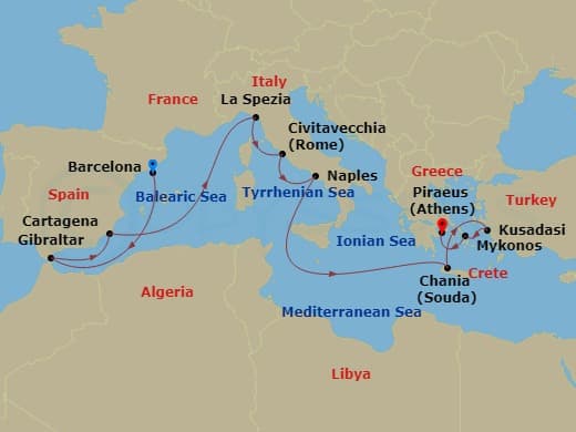 Cruise Itinerary Map
