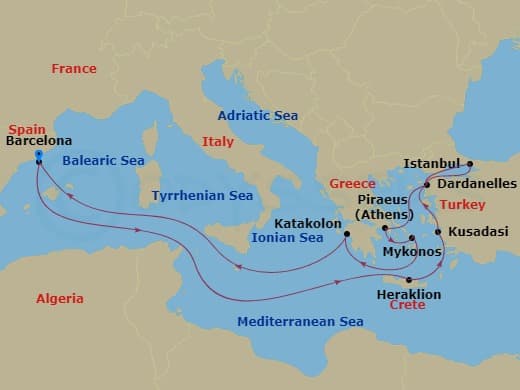 Cruise Itinerary Map