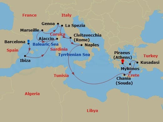 Cruise Itinerary Map