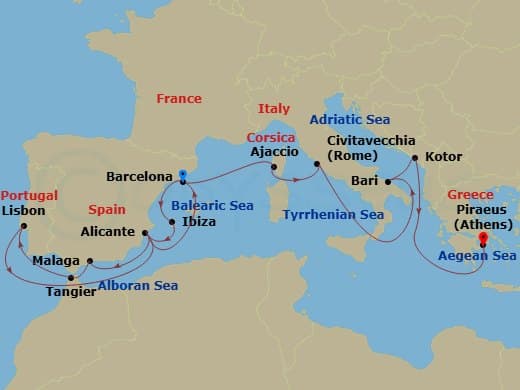 Cruise Itinerary Map