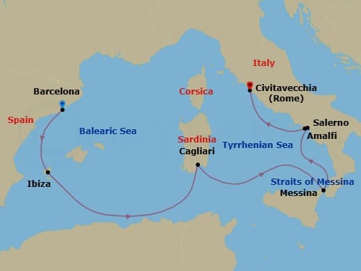 Cruise Itinerary Map