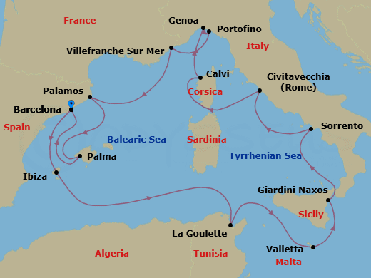 Cruise Itinerary Map