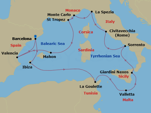 Cruise Itinerary Map