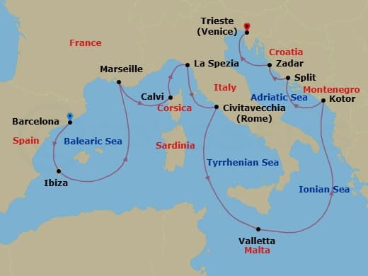 Cruise Itinerary Map