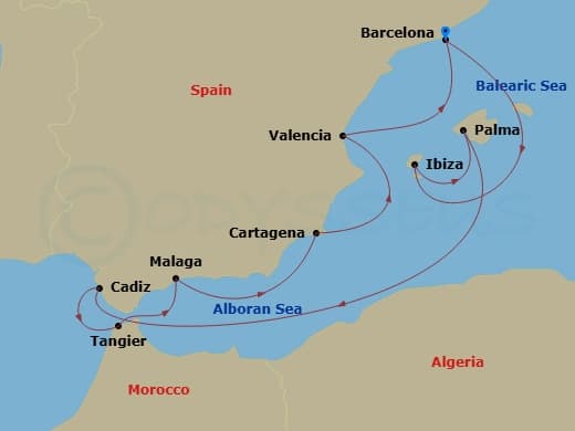 Cruise Itinerary Map