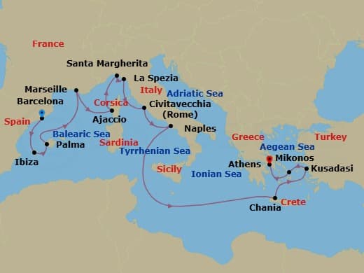 Cruise Itinerary Map