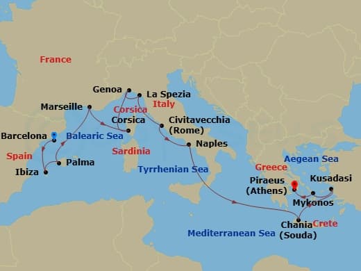 Cruise Itinerary Map