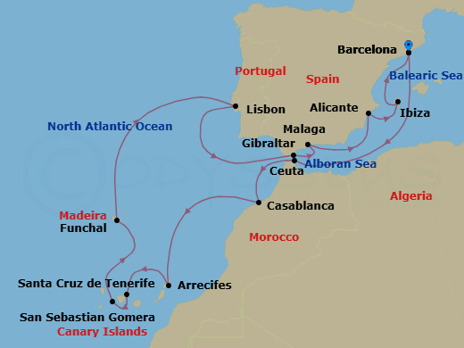 Cruise Itinerary Map