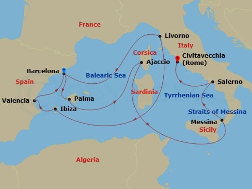 Cruise Itinerary Map