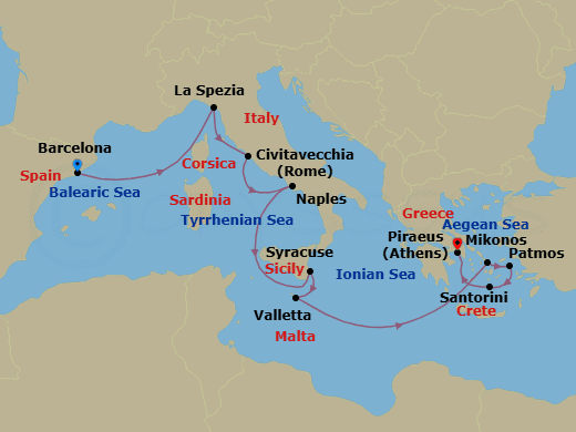 Cruise Itinerary Map