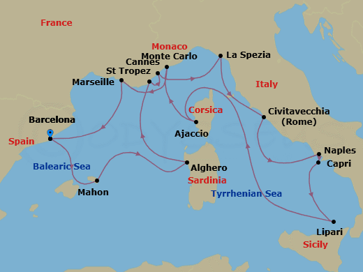 Cruise Itinerary Map