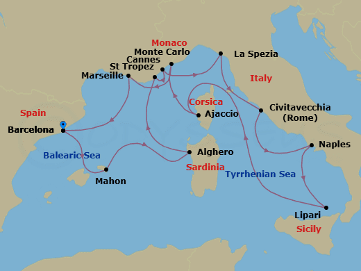 Cruise Itinerary Map