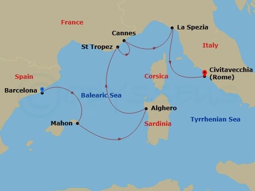 Cruise Itinerary Map