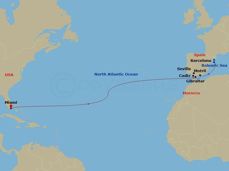 Cruise Itinerary Map