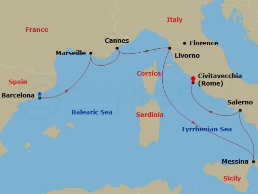 Cruise Itinerary Map