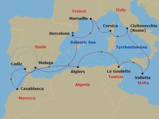 Cruise Itinerary Map