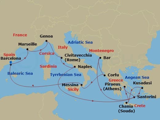 Cruise Itinerary Map