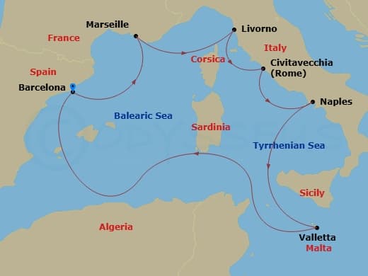 Cruise Itinerary Map
