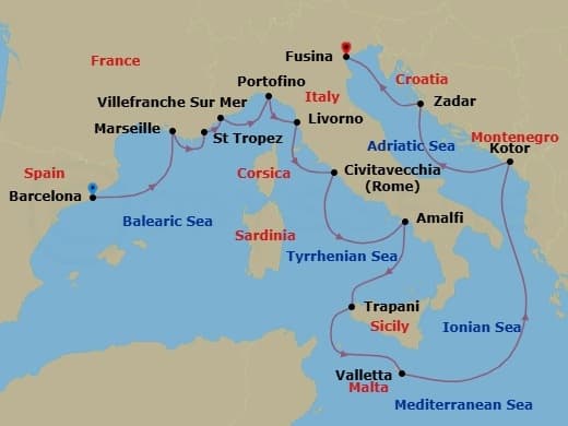 Cruise Itinerary Map