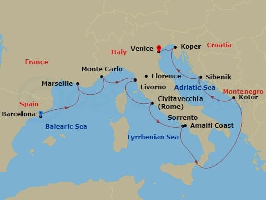 Cruise Itinerary Map