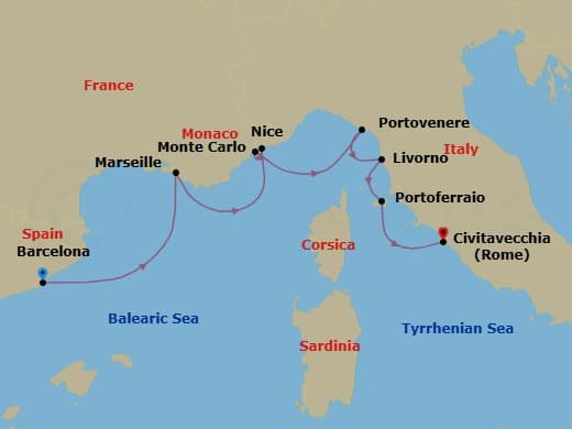 Cruise Itinerary Map