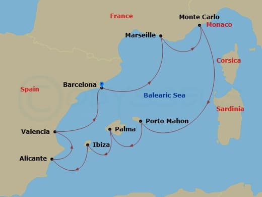Cruise Itinerary Map