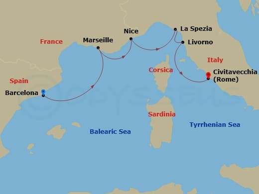 Cruise Itinerary Map