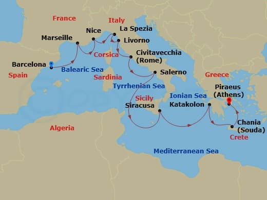 Cruise Itinerary Map
