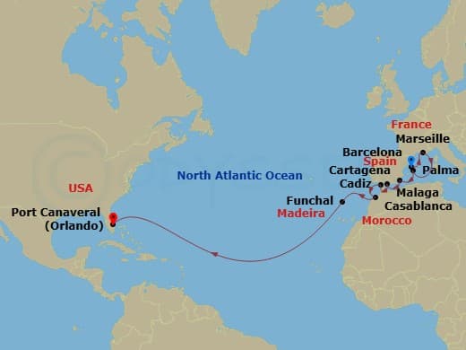 Cruise Itinerary Map