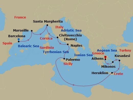 Cruise Itinerary Map