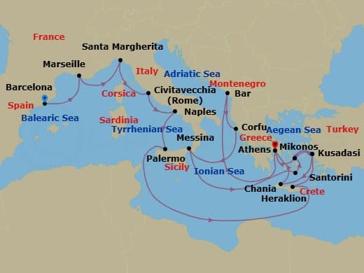 Cruise Itinerary Map
