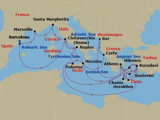 Cruise Itinerary Map