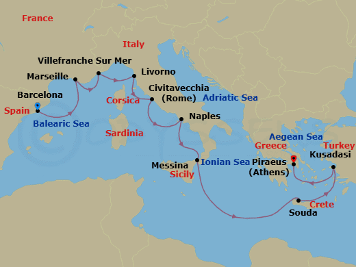 Cruise Itinerary Map