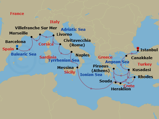 Cruise Itinerary Map