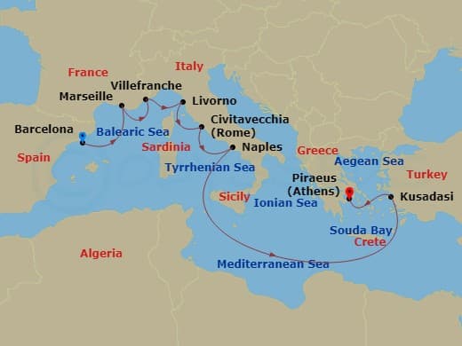 Cruise Itinerary Map