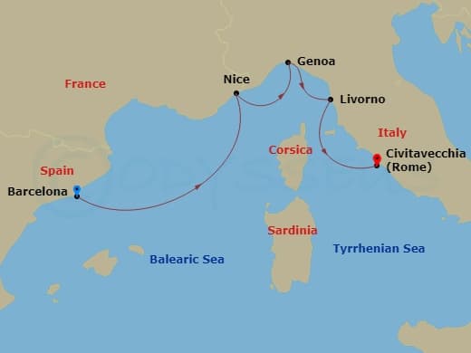 Cruise Itinerary Map