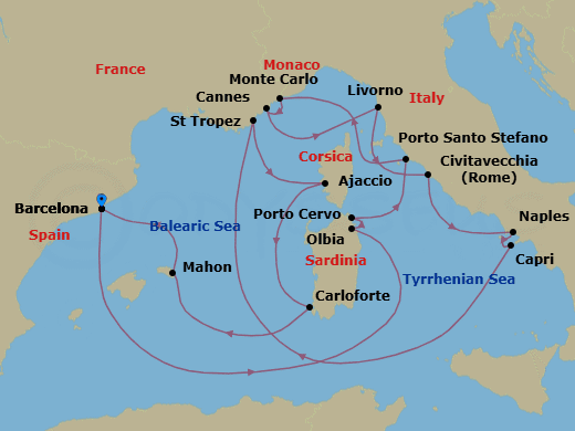 Cruise Itinerary Map