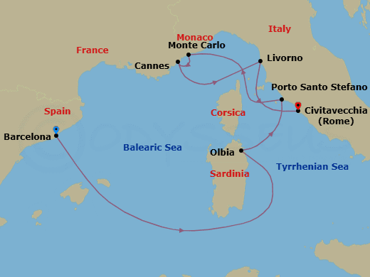 Cruise Itinerary Map