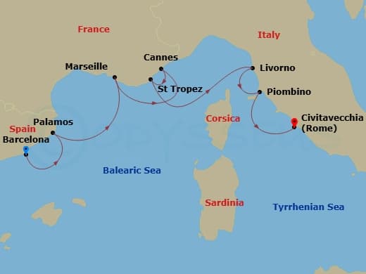 Cruise Itinerary Map