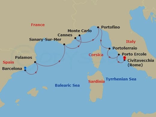 Cruise Itinerary Map