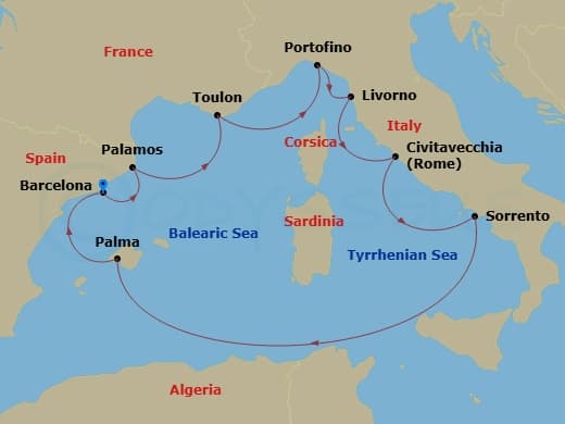 Cruise Itinerary Map