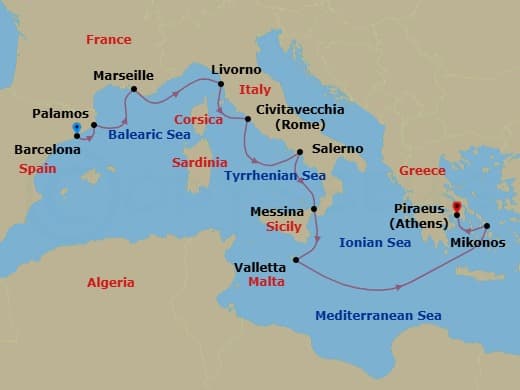 Cruise Itinerary Map