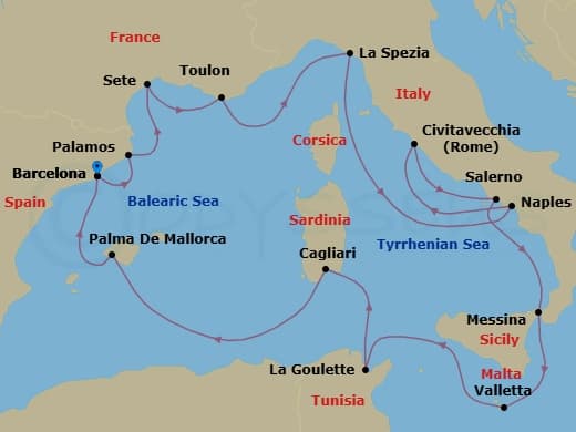 Cruise Itinerary Map